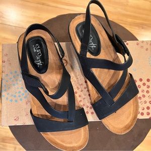 Euro Soft Black Sandals